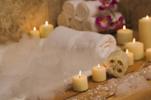 Keywords: Apartments, Houston

Description: A luxurious apartment in the Westchase area of SW Houston featuring a soothing bath tub adorned with flickering candles, fragrant soap, and delicate flowers.