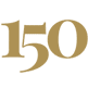 A gold logo with the word 150 on it, representing stylish and modern Apartments in Westpark.