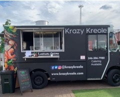 Krazy kruel food truck serving delicious eats near Apartments in Westpark.