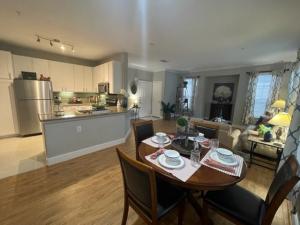 One Bedroom Apartments in Southwest Houston, Texas - Model Dining Room with view to Kitchen and Living Room